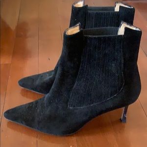 Manolo Blahnik Black Suede Boots